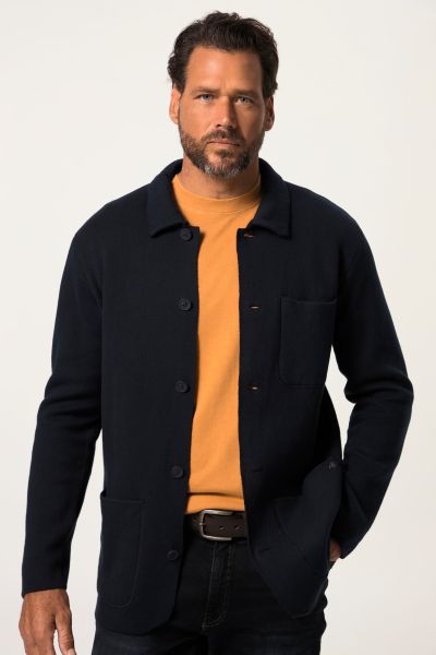 Cardigan, button placket, shirt collar, 1/1