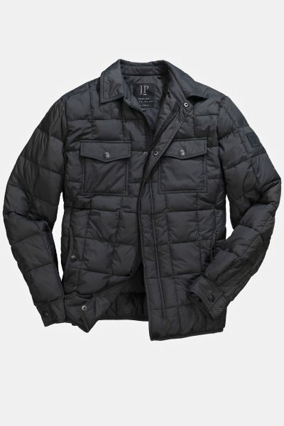 Quilted jacket, chest pockets, sleeve badge