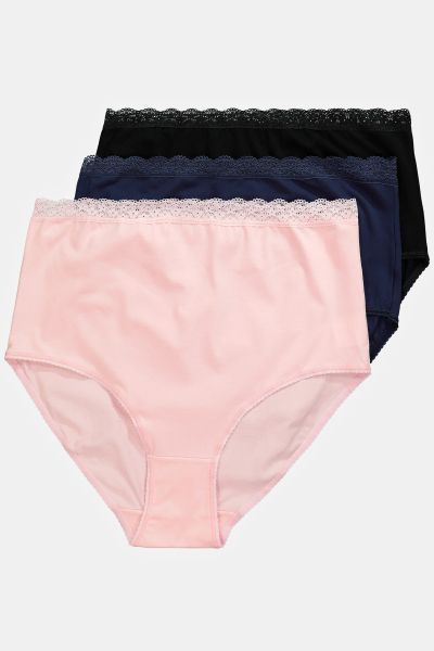 3 Pack Lace Trim Panty