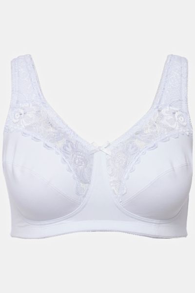Lace Inset Wirefree Kelly Fit Support Bra