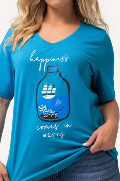 Nautical Happiness Comes in Waves Graphic Tee