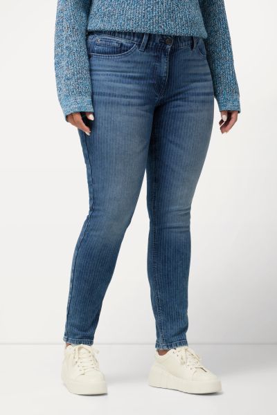 Textured Stripe Sarah Slim Fit Jeans