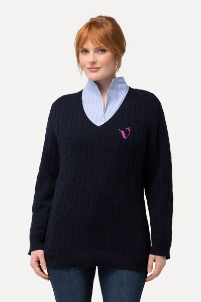 Пуловер с красива плетка