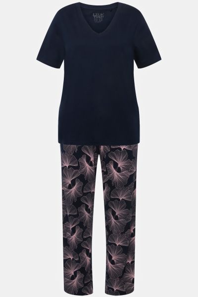 Ginkgo Print Pajama Set