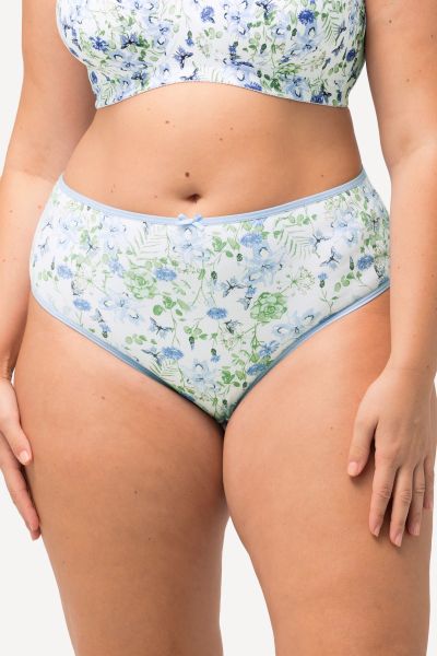 5 Pack of Stretch Cotton Panties - Blue Floral