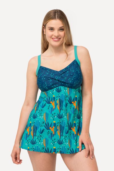 Cactus Print Swim Dress