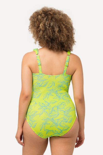 Leaf Print Tummy Control Swimsuit