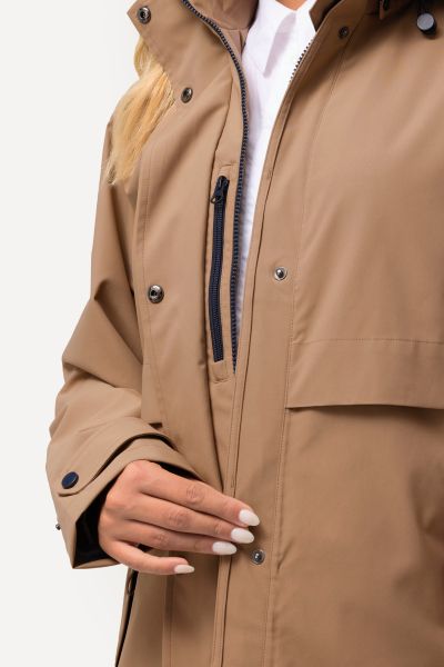 Hyprar Waterproof Zipper Snap Coat