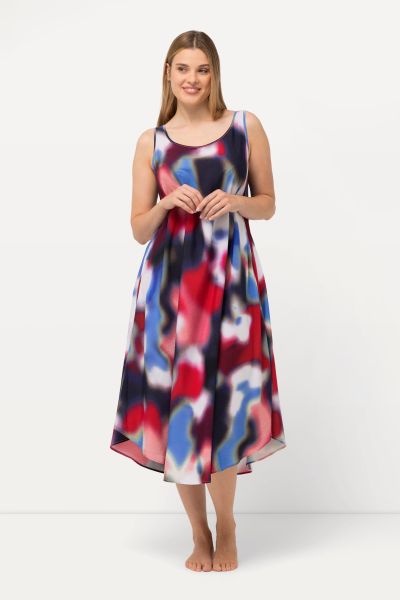 Abstract Sleeveless Cover Up Dress