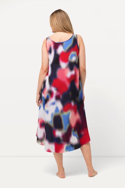 Abstract Sleeveless Cover Up Dress