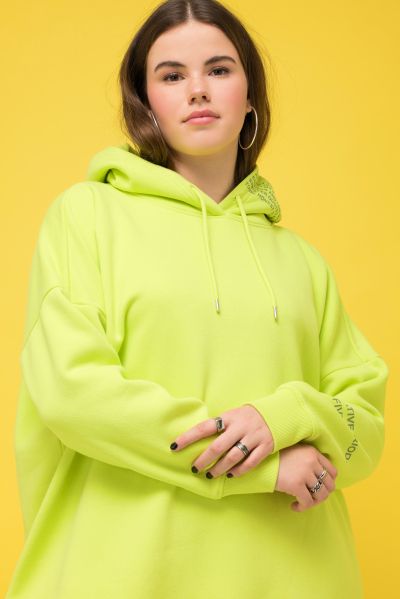 Lettering Statement Print Oversized Hoodie