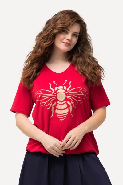 Тениска с принт на пчела
