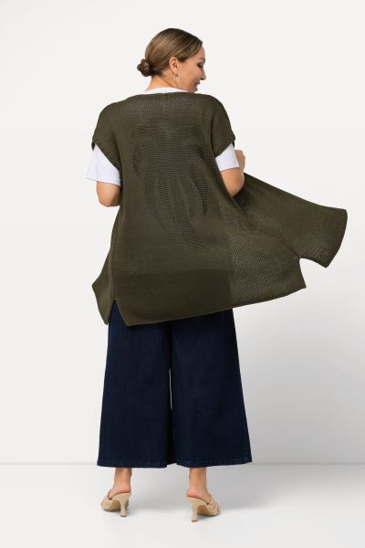 Textured Knit Palm Tree Vest