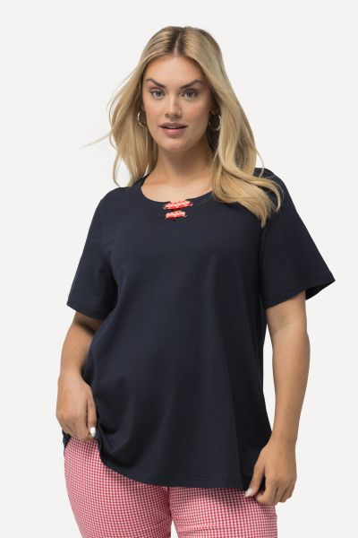 Lace Up Short Sleeve Tee