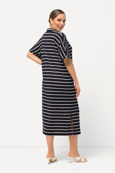 Striped Short Sleeve Polo Dress