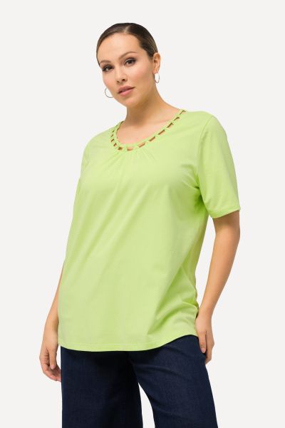 Strappy Cutout Short Sleeve Tee