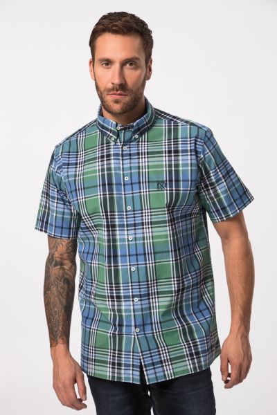 JP1880 check shirt, long sleeve, comfort fit, button-down collar, up to 8 XL