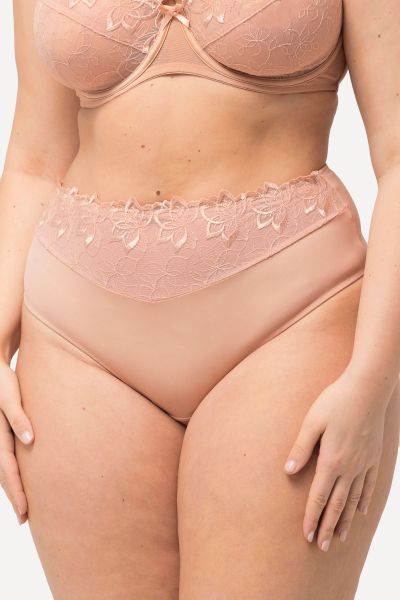 Lace Detail High Rise Thong