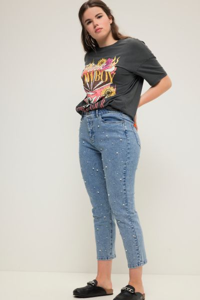 Mom Jeans with Pearls