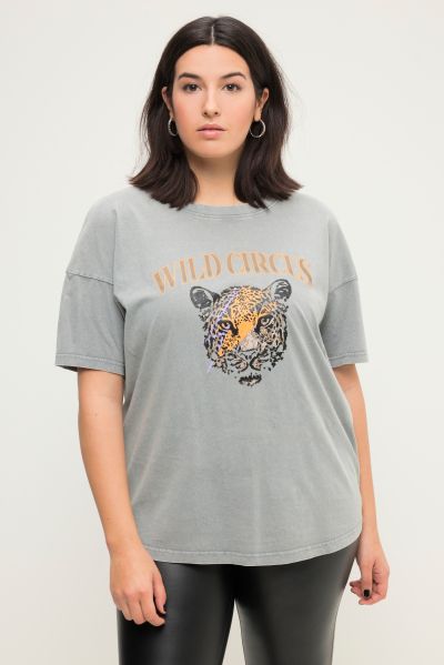Тениска с принт на тигър
