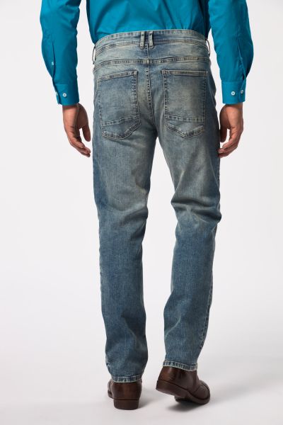 Jeans, denim, FLEXNAMIC®, stomach fit, straight fit, 5-pocket, up to size 36/72