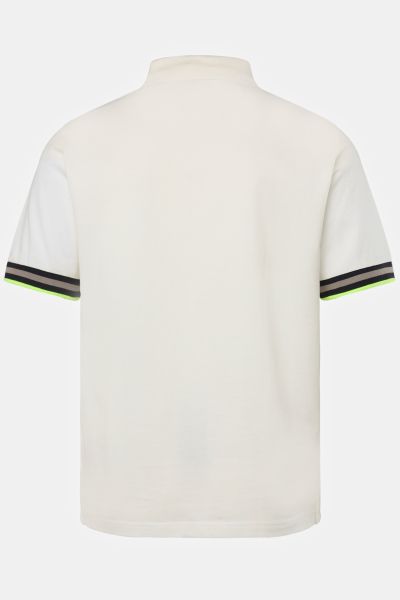 Polo shirt, short sleeve, piqué, striped trim, up to 8 XL