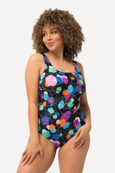 Abstract Polka Dot One Piece Swimsuit