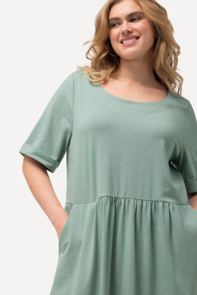 Short Sleeve Jersey Midi Dress