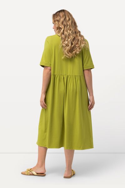Short Sleeve Jersey Midi Dress