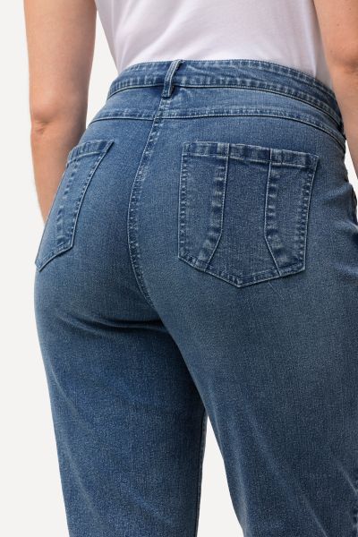 Capri Raw Fringed Boyfriend Jeans