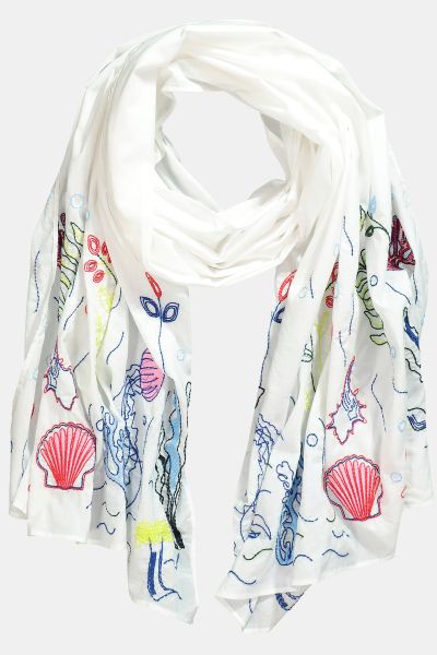 Under The Sea Embroidered Scarf