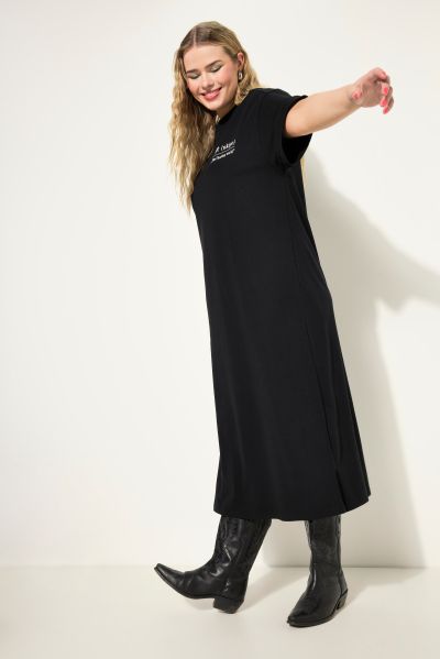 Statement Knit T-Shirt Short Sleeve Dress