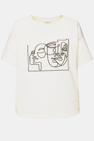 Face Graphic Embroidered Tee