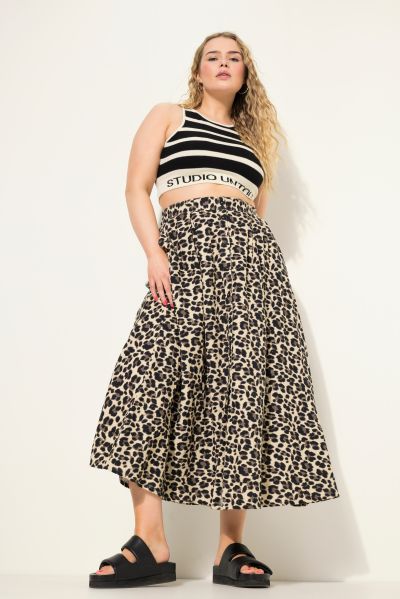 Leopard Print Muslin Skirt