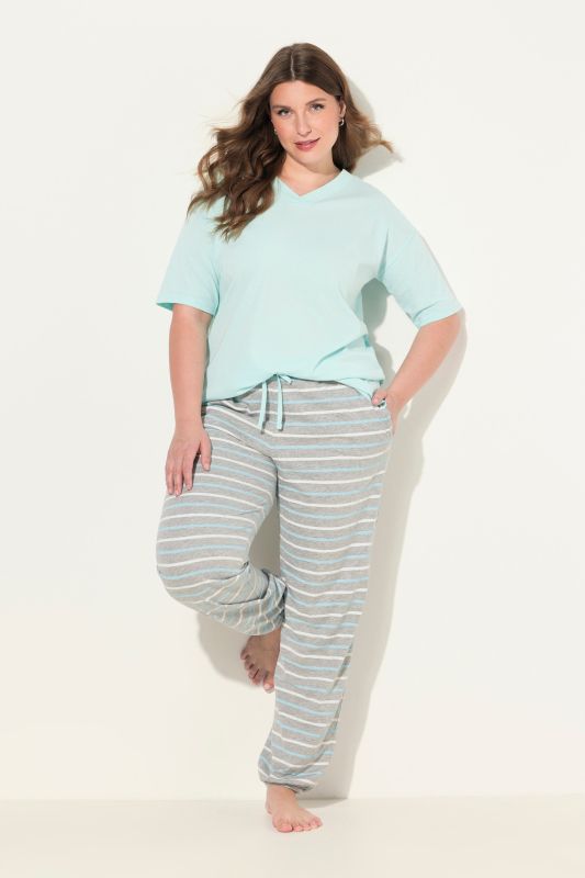 Striped Heart Pajama Set