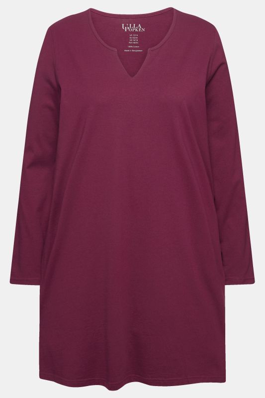 Notch Neckline Long Sleeve Knit Tunic