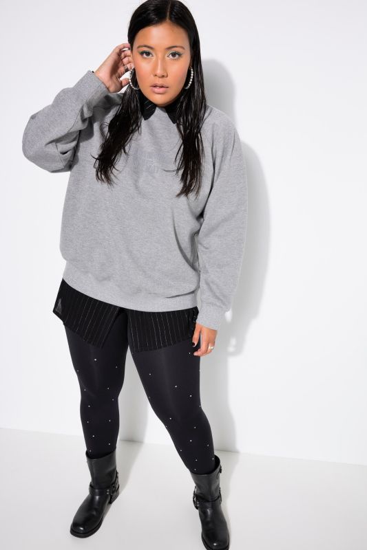 Glitter Statement Print 2-in-1 Sweatshirt