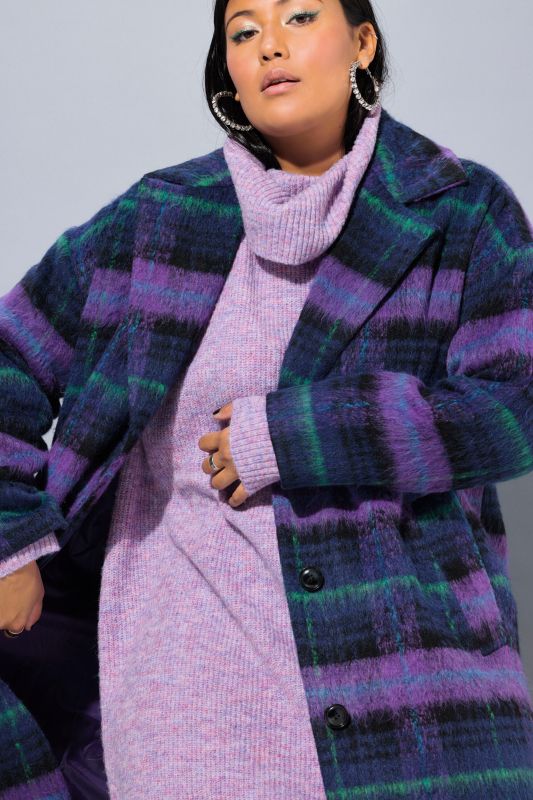 Oversized Plaid Coat