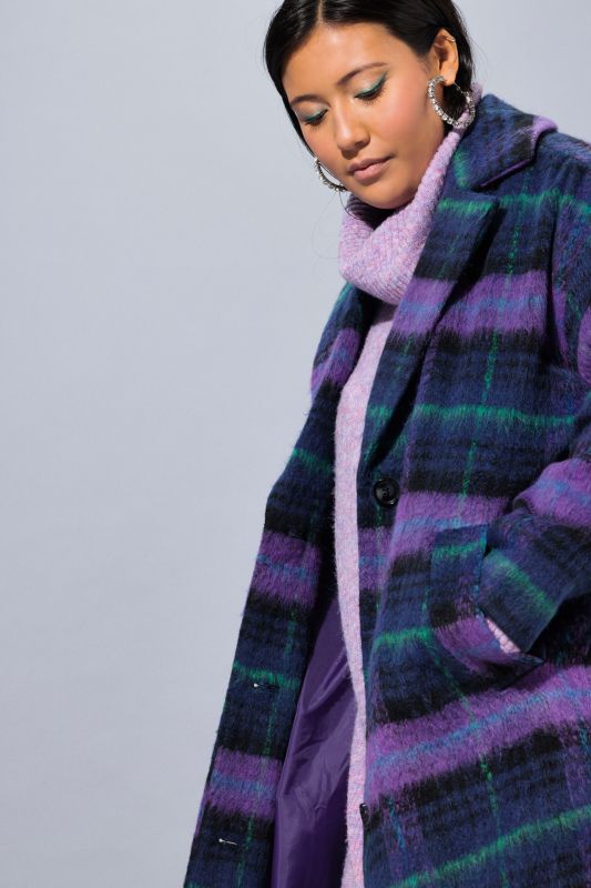 Oversized Plaid Coat