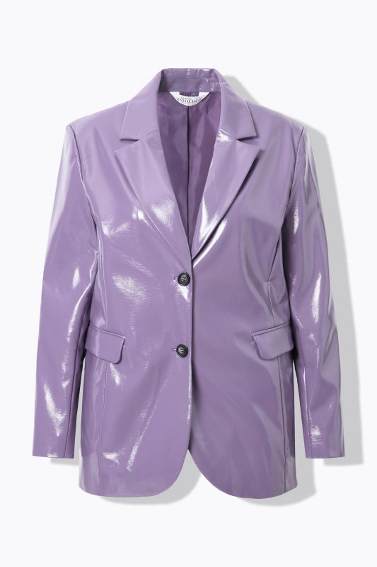 Patent Leather Look Blazer