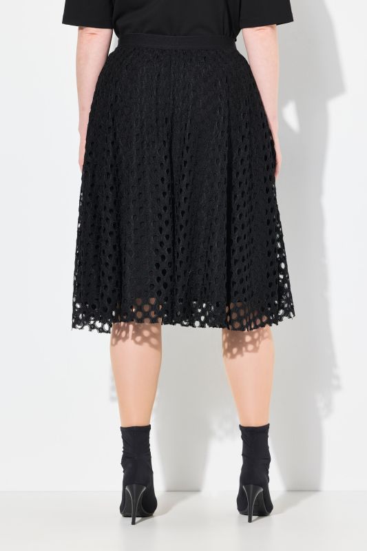 Layered Lace Midi Skirt