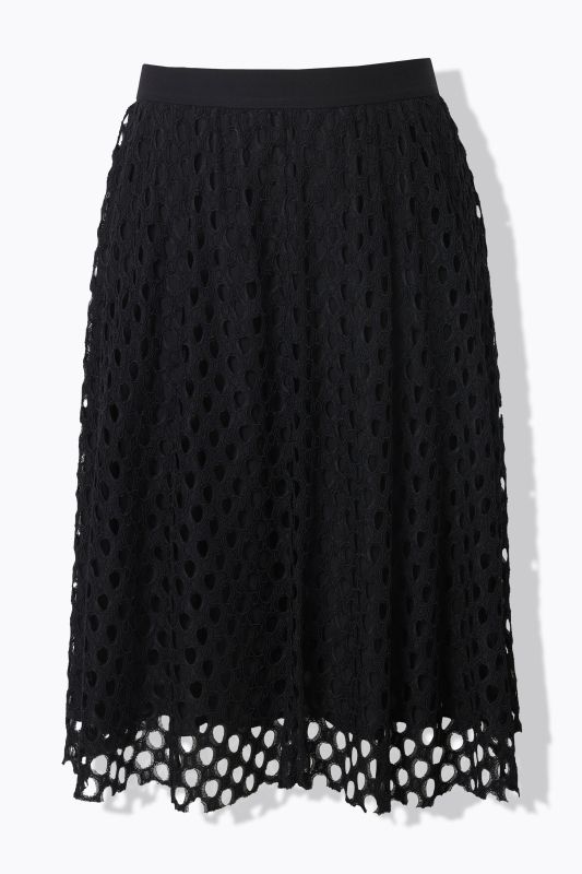 Layered Lace Midi Skirt