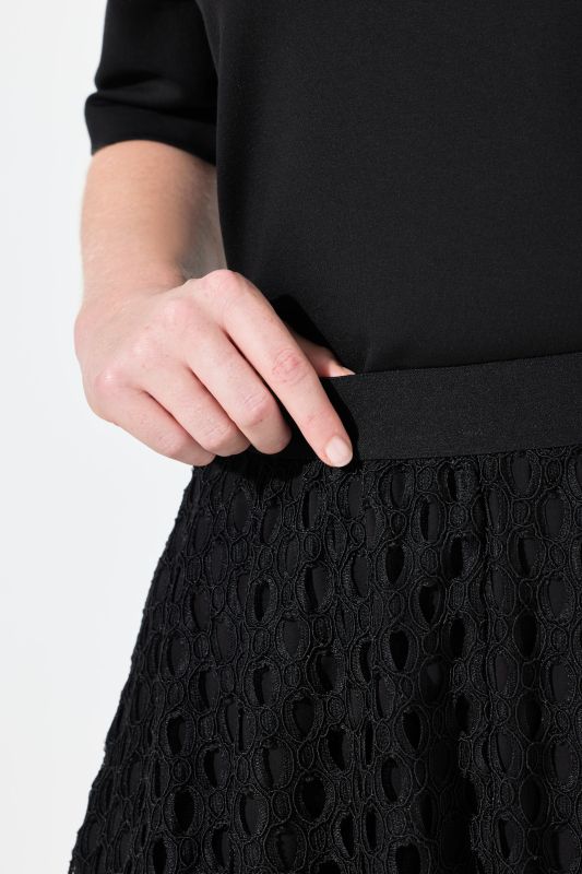 Layered Lace Midi Skirt