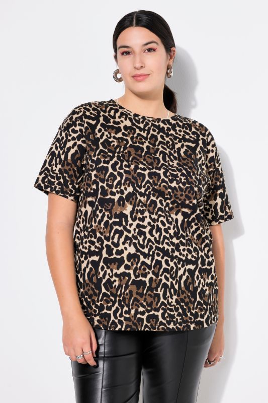 T-shirt, oversized, leopard print