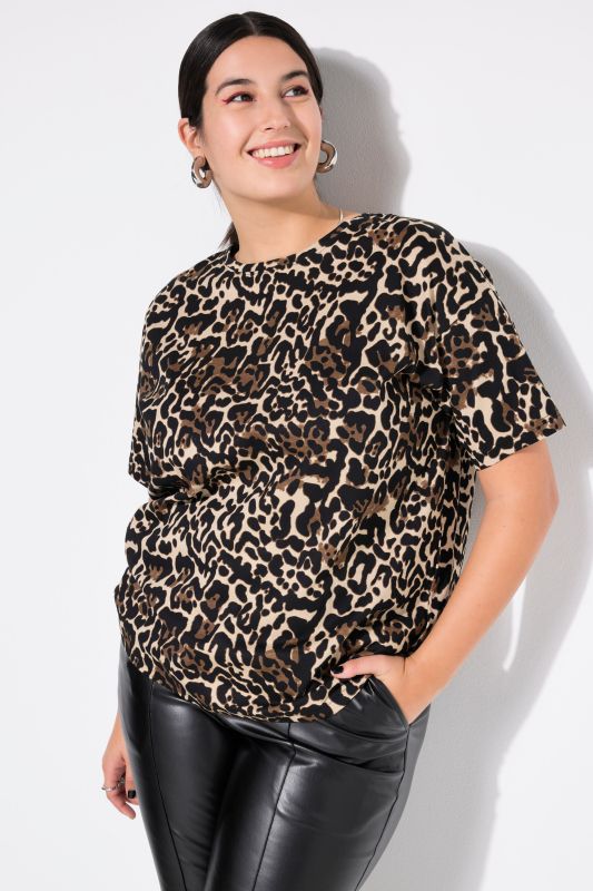 T-shirt, oversized, leopard print