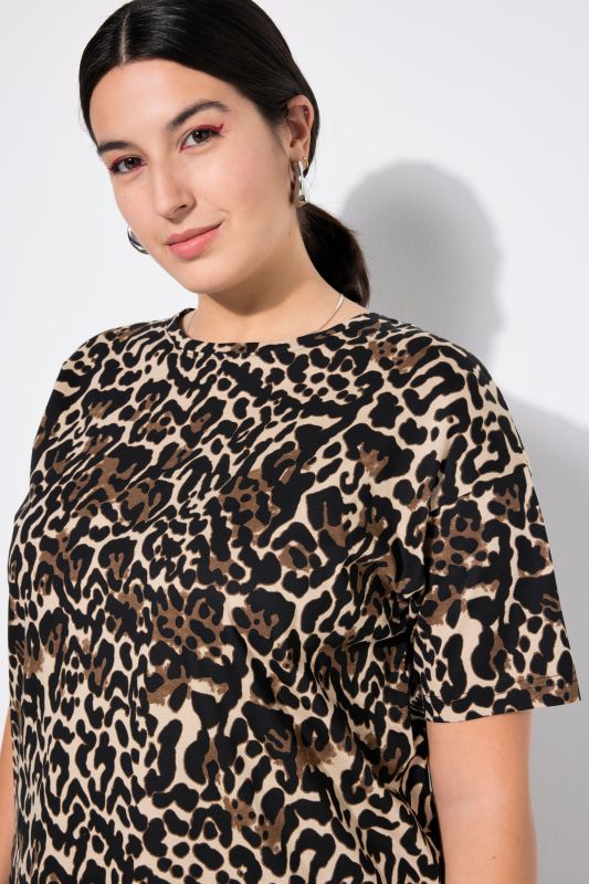 T-shirt, oversized, leopard print