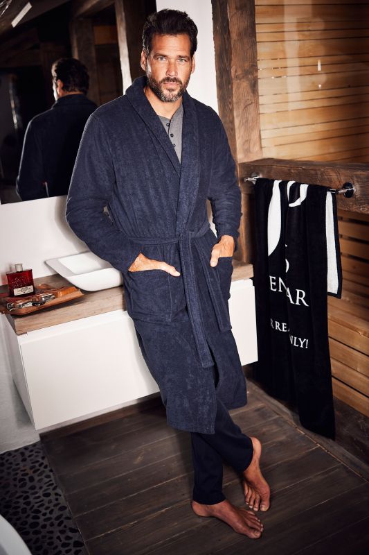 Terry Shawl Collar Pocket Bathrobe