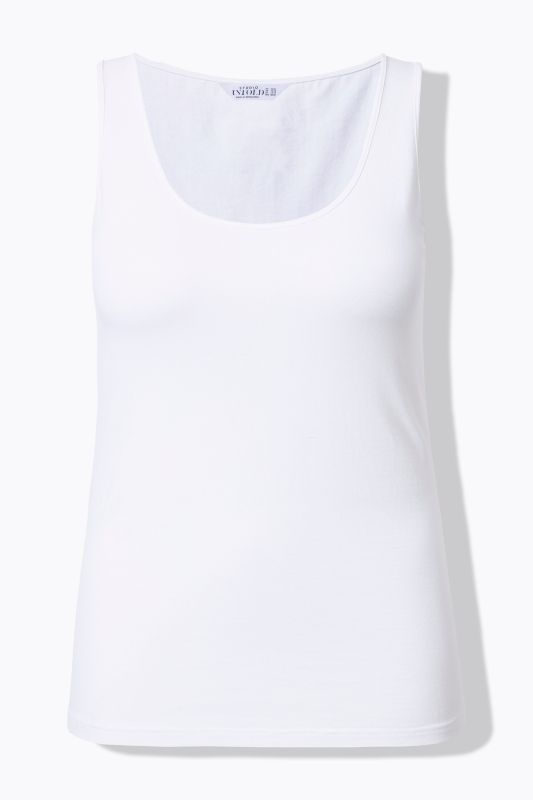 Basic Scoop Neck Cotton Stretch Tank Top