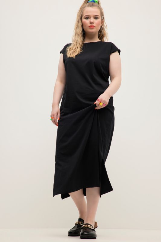 Classic Cap Sleeve Oversized  Fit Jersey Dress