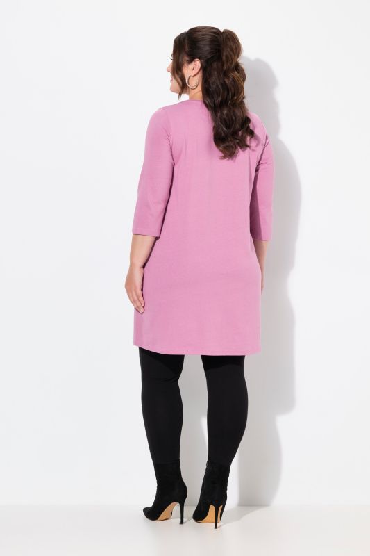 Criss Cross V-Neckline Swing Knit Tunic